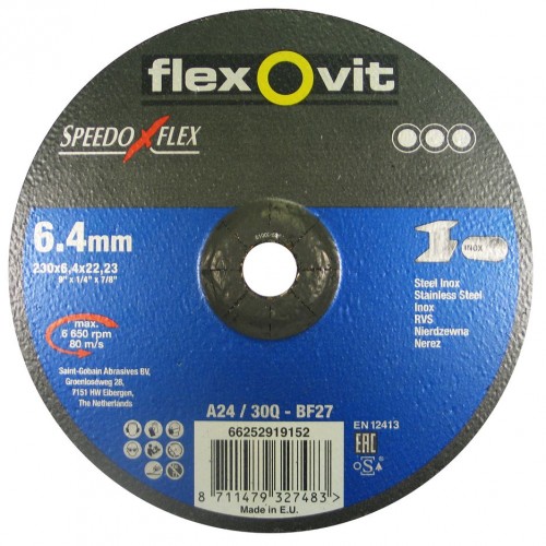 Speedoflex 230x6,4 tisztítókorong FÉM-INOX