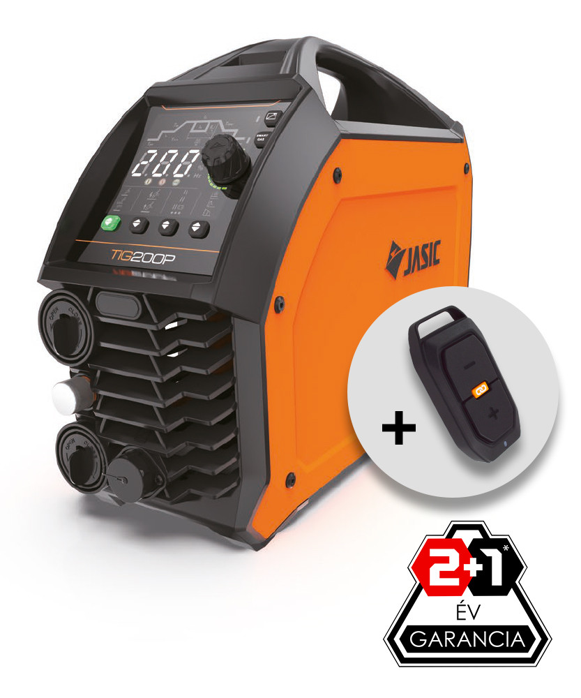 Jasic EVO20 TIG 200P (W2S52) DC AWI inverteres hegesztőgép + Jasic HRC-03 vezet.