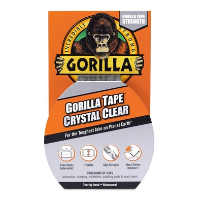 Gorilla TAPE Crystal Clear Repair vízálló kristálytiszta javítószalag 8,2m x 48mm