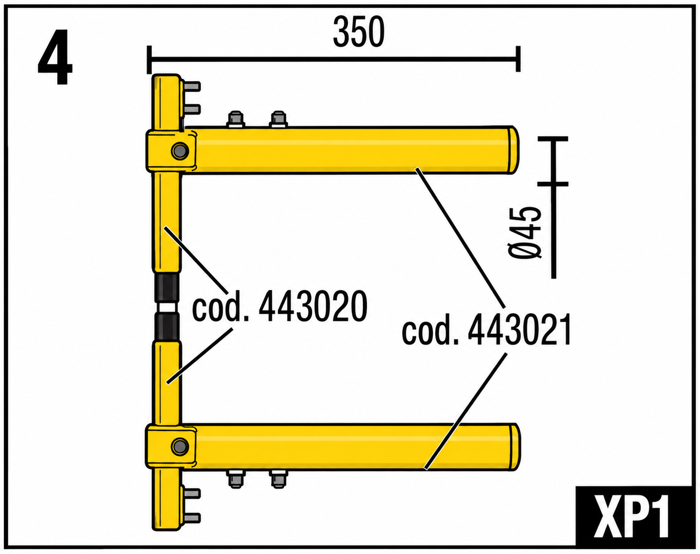 PCP – PTE kar készlet XP1 350mm