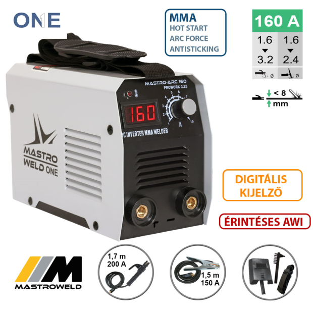 Mastroweld ARC-160 hegesztő inverter (MMA)