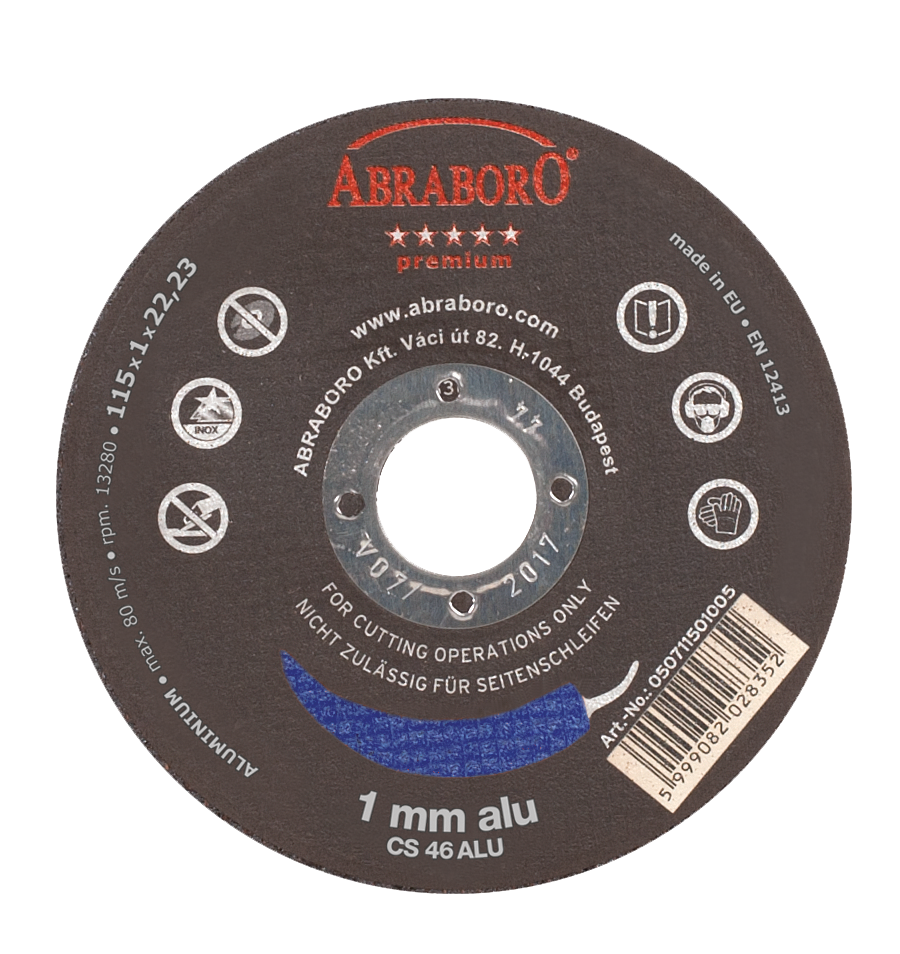 ABRABORO® Chili ALU premium korong  125 x 1.0 x 22