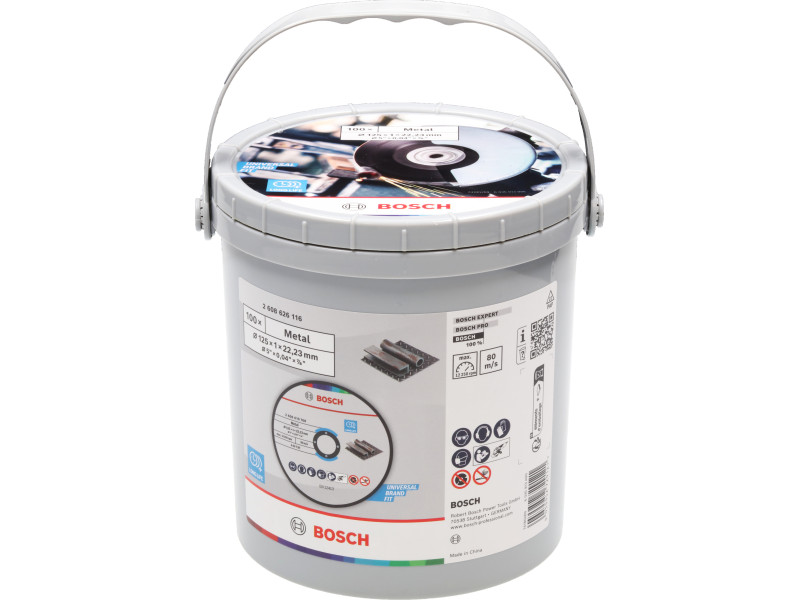 BOSCH Vágókorong fémre 125 x 1,0 x 22,2 mm Standard for Metal vödrös kiszerelés (100 db)